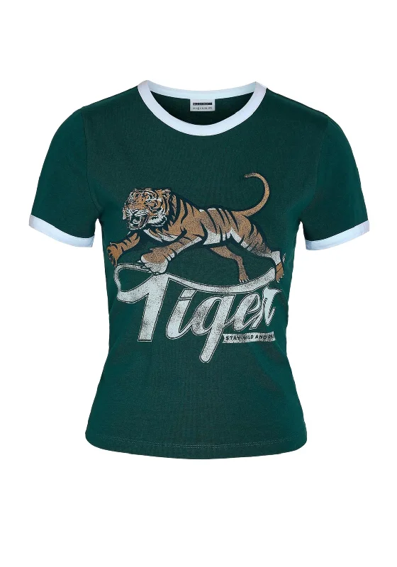 Sneak Peek Sale Noisy May Katinka College T-Shirt, Green