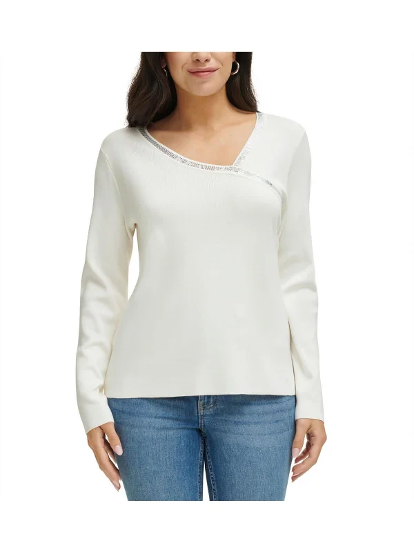 Major Deal Womens Asymmetric Long Sleeve Pullover Sweater