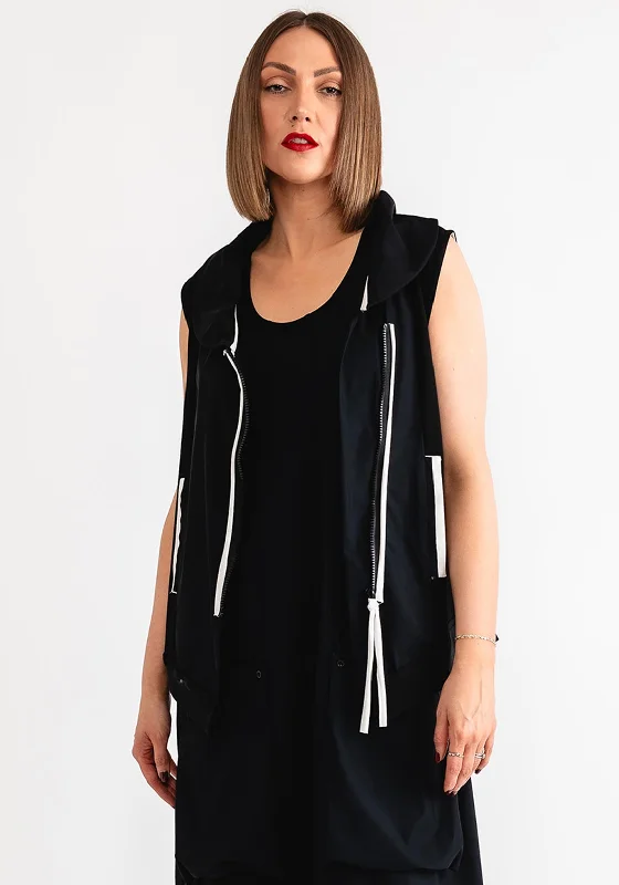 Epic Value Naya Contrast Panel Waistcoat, Black Multi