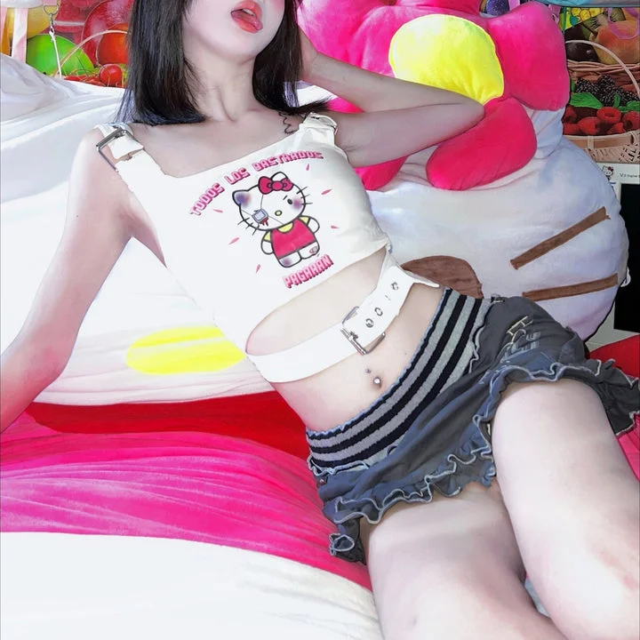 Factory Direct Sale cute cartoon cat in sling PL53213