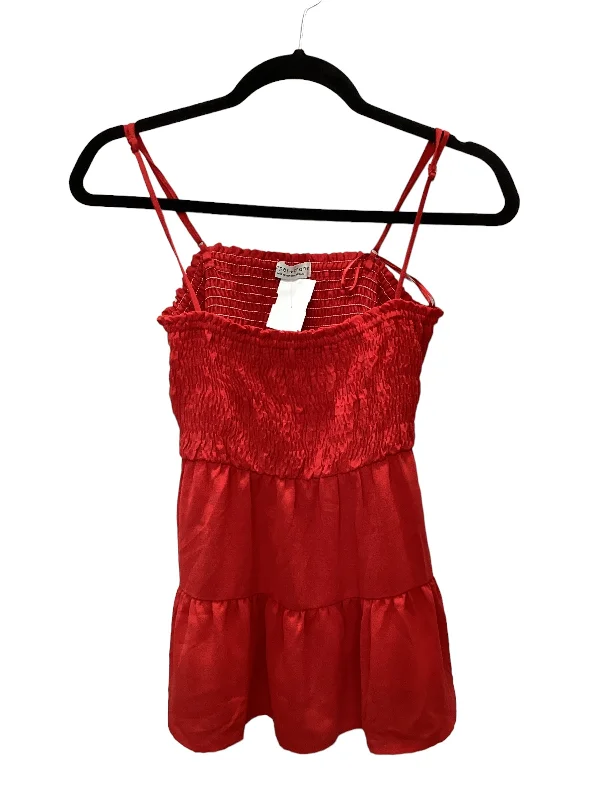 Red Top Sleeveless Paper Crane, Size M