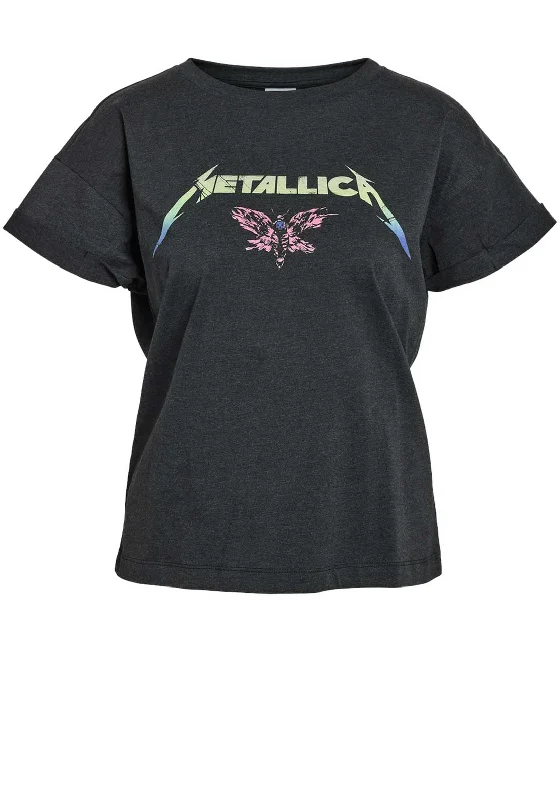 New Deals Noisy May Gaby Metallica Graphic Back T-Shirt, Dark Grey