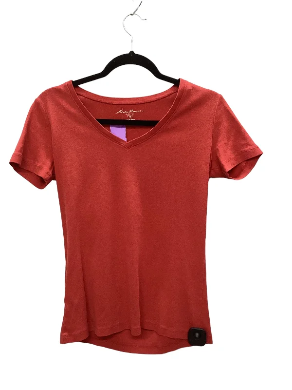 Red Top Short Sleeve Basic Eddie Bauer, Size M