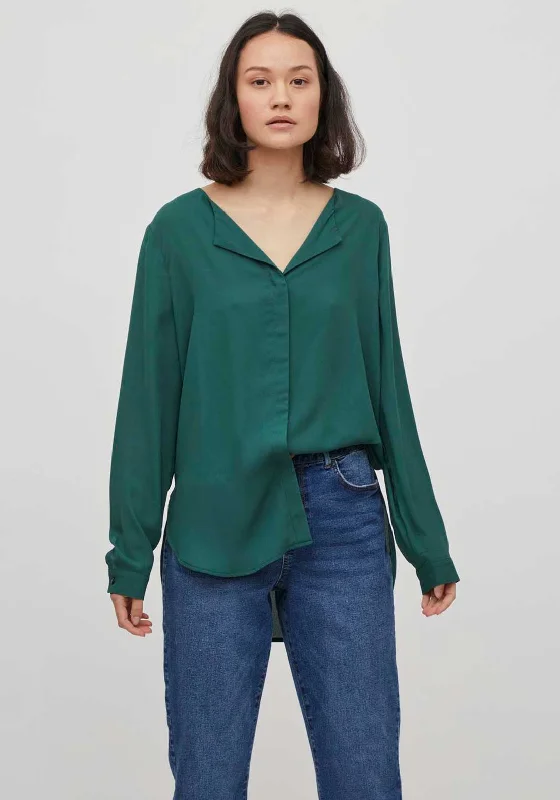 Instant Savings Vila Lucy Lightweight Blouse, Pineneedle