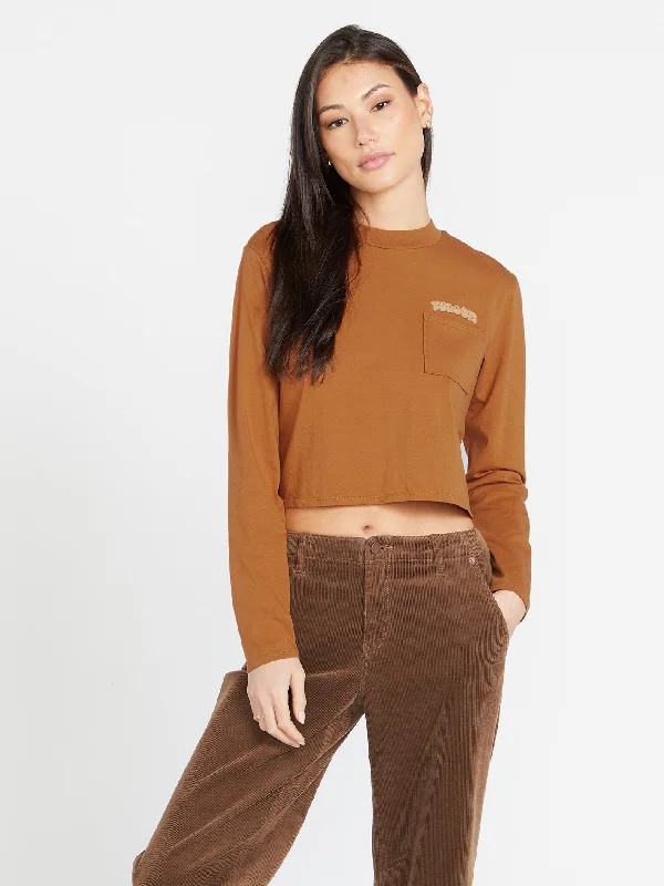 Weekend Offers You Can't Ignore Pocket Dial Long Sleeve Shirt - Bronze