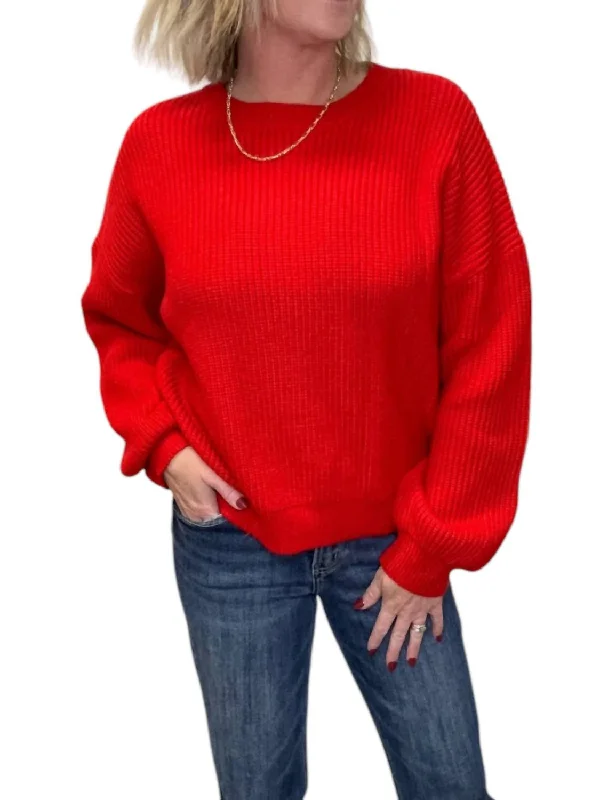 Time-Limited Offer Oversized Jolly Sweater In Red