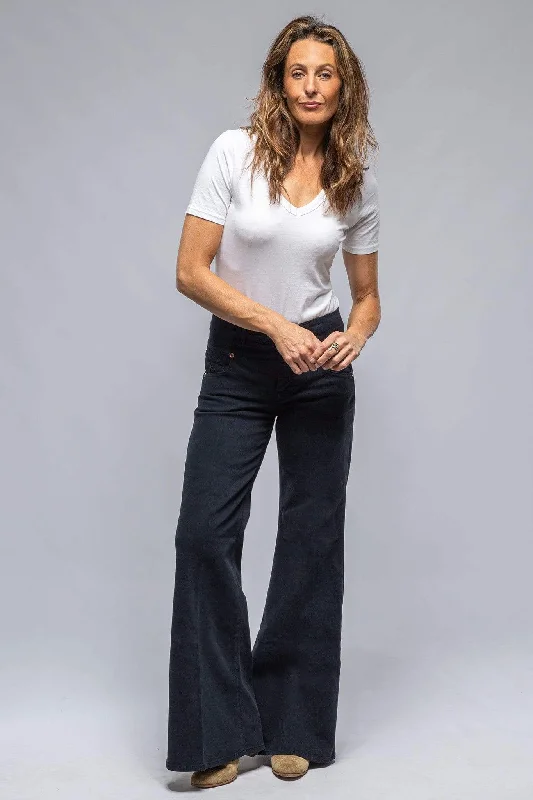 Value Deals Cara Wide Leg Cotton Pant In Navy