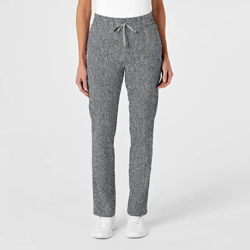 Weekend Discounts to Enjoy RENEW Women's High Waist Slim Leg Scrub Pant - Grey Heather
