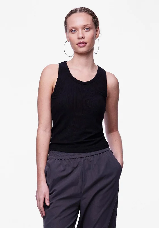Shop and Save Pieces Anibi Built in Bra Vest Top, Black