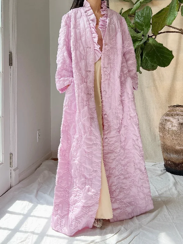 Overstock 1960s Lilac Quilted Duster - OSFM