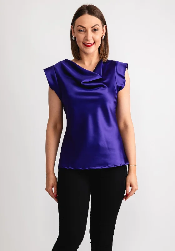 Members Only Kate & Pippa Suzy Satin Top, Purple