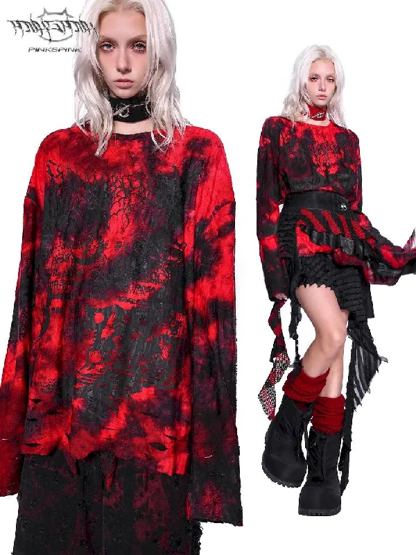 Mega Deal Tie Dye Print Long T-Shirt【s0000011021】