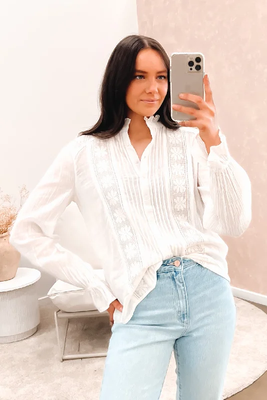 Blowout Sale Louisa Top White