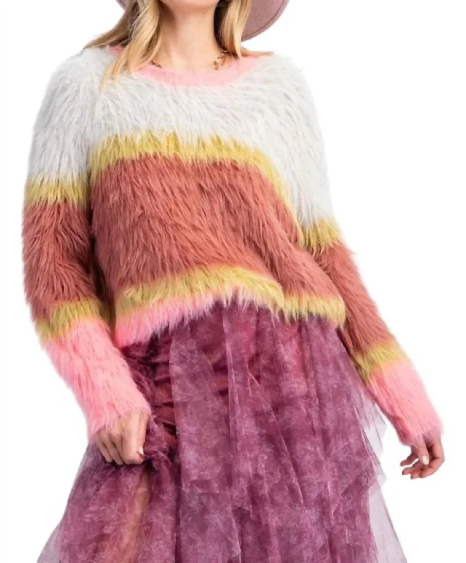 Unmissable Offer Tellie Mohair Sweater In Grey/mauve