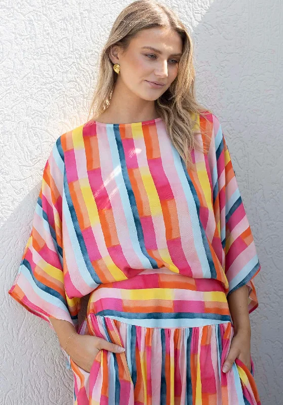 Weekend Deals That Impress Casino Stripe Kaftan Top