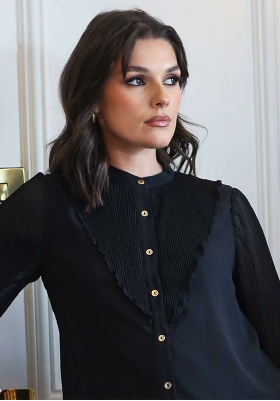 Super Sale Rant & Rave Louella Long Sleeve Blouse, Black