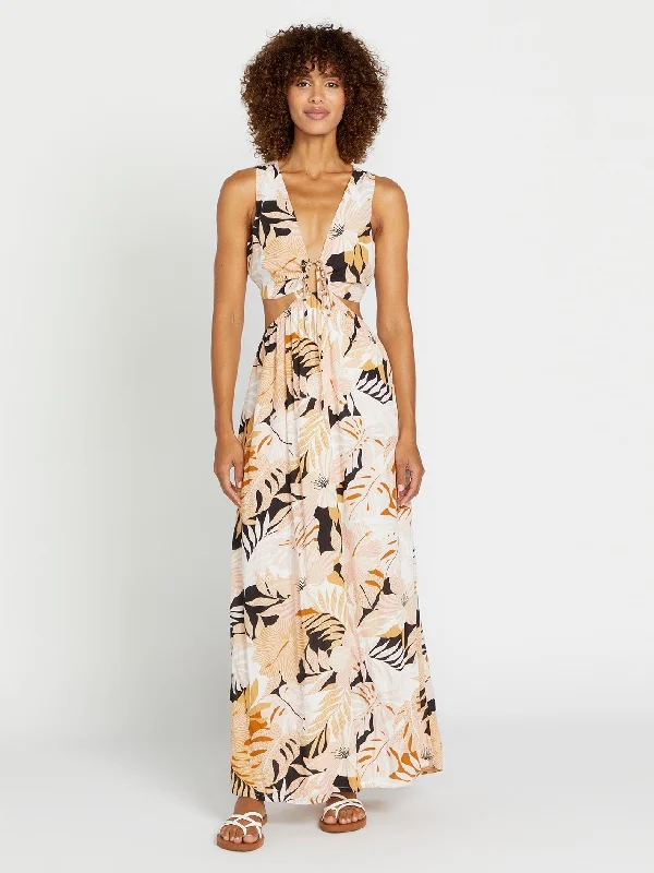 Special Price Lets Luau Dress - Vintage Black