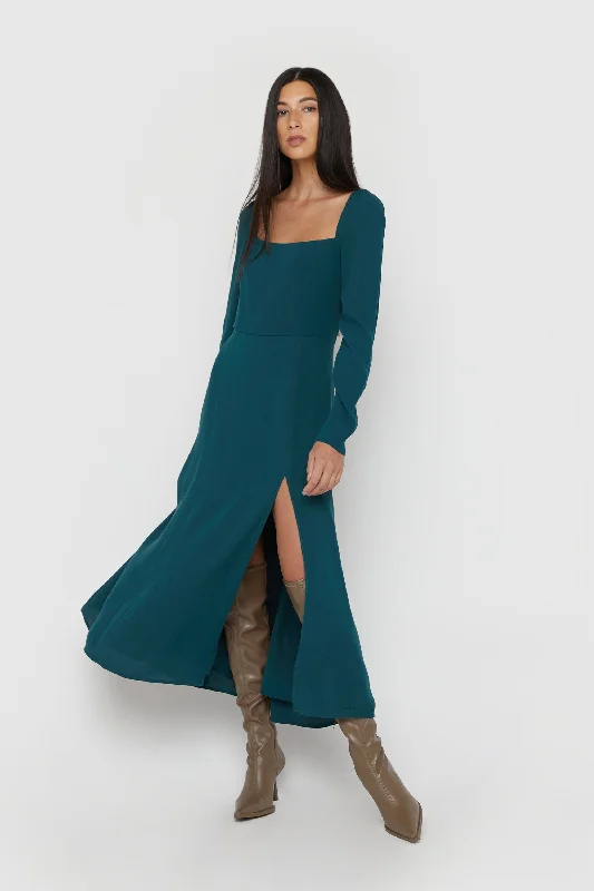 Weekend Deals That Spark MIDI DRESS WITH SLIT