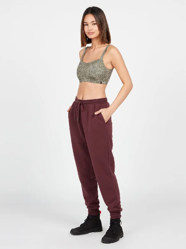 Weekend Deals to Brighten Your Day Stone Stacked Jogger Pants - Burgundy