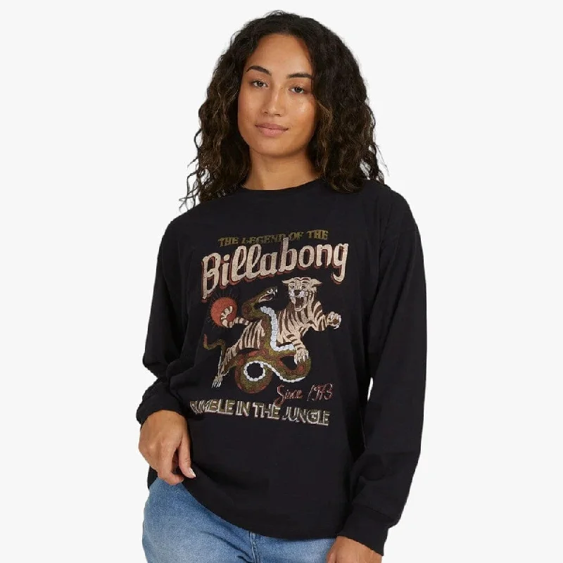 Super Bargain Billabong Wild Dance Long Sleeve Tee Off Black