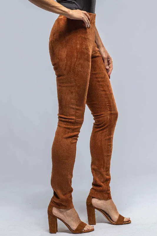 Weekend Offers That Please Tania Stretch Suede Pant In Cognac