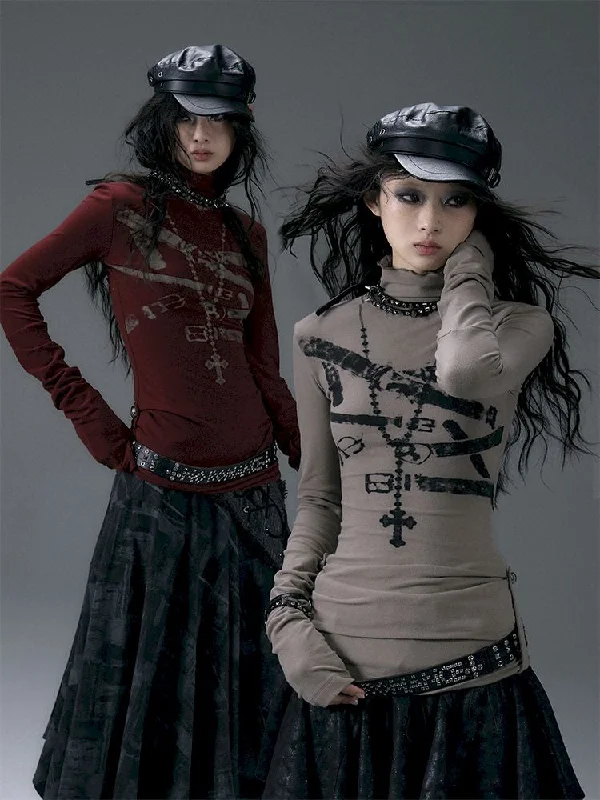 Weekend Deals That Excite High Neck Slim Double Side Shirt【s0000010999】
