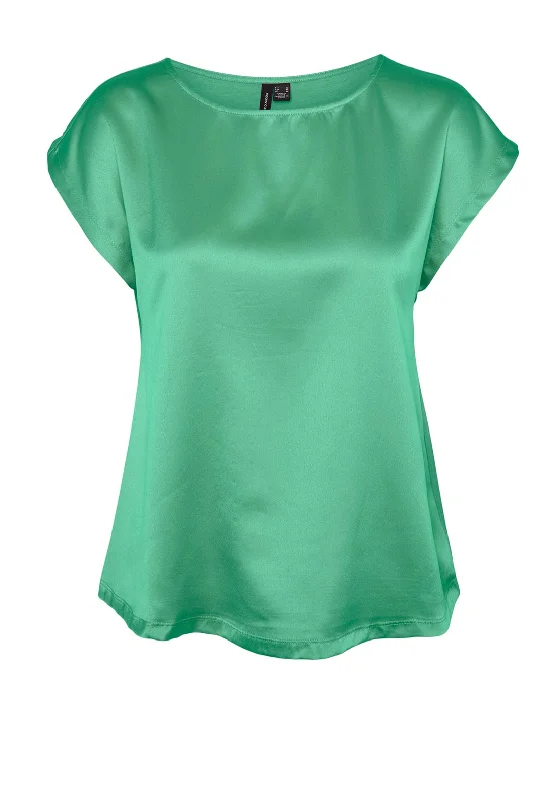 Bargain Bin Vero Moda Merle Material Mix Top, Katydid