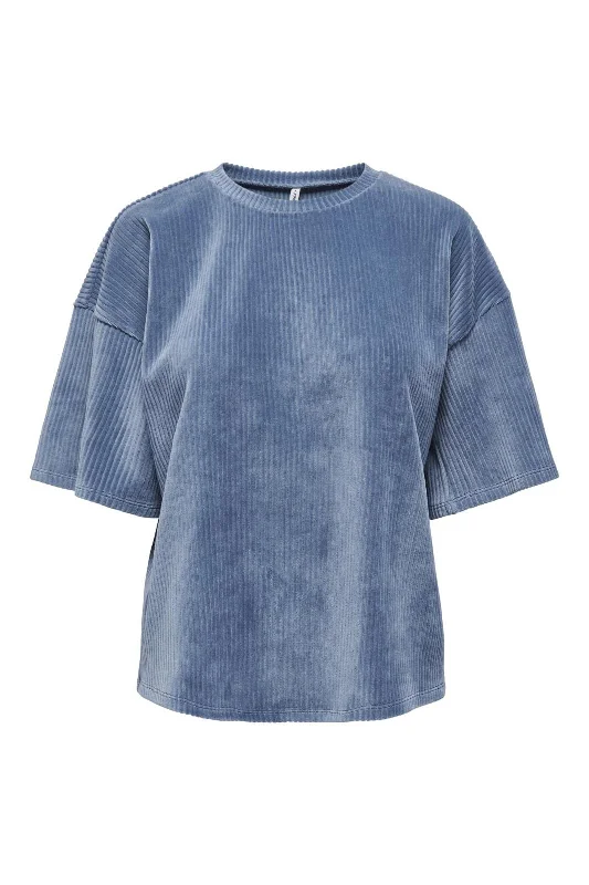 Referral Discount Only - Onlcosy S/S O-Neck Top - 4596825 Coronet Blue