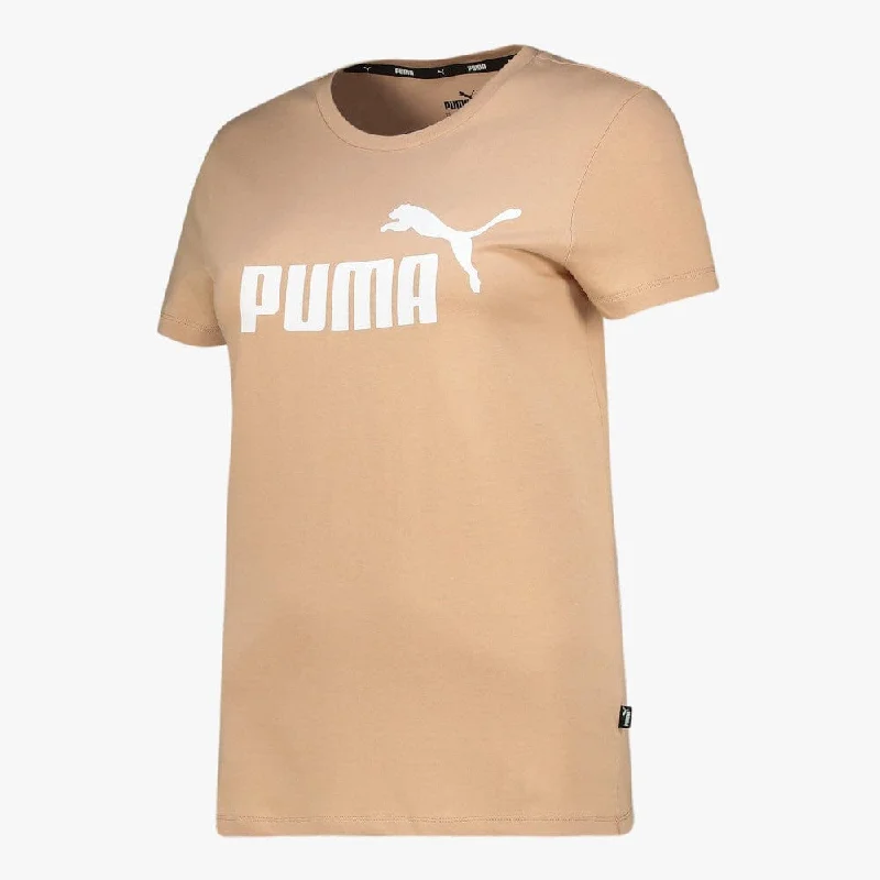 Weekend Savings Extravaganza Puma Womens Ess Logo Short Sleeve Tee Dusty Tan
