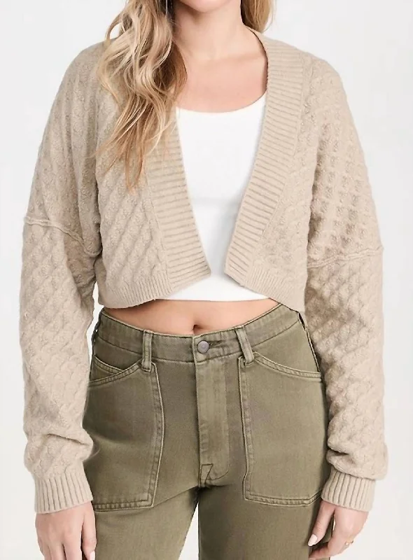 Don't Wait Marlow Cardigan In Feather Grey