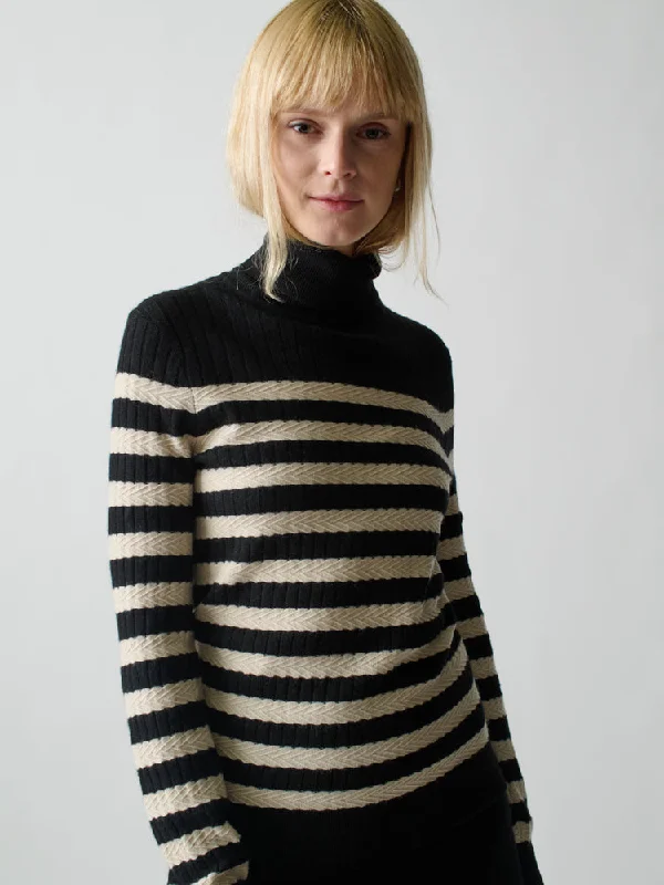 Big Savings Morrissey Stripe Turtleneck