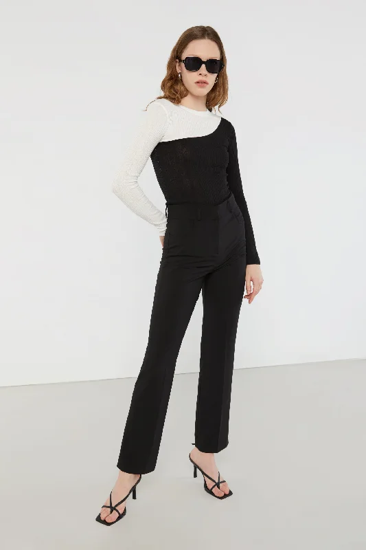 Weekend Deals You Can't Resist CONTRAST LONG SLEEVE TOP