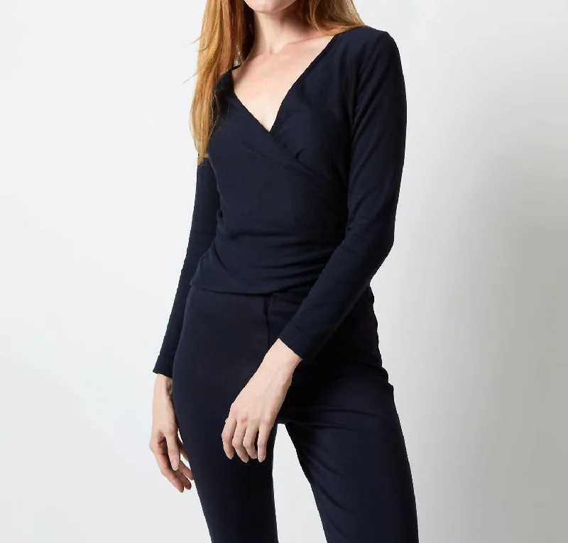 Now Available Ballerina Sweater In Navy Cotton/cashmere