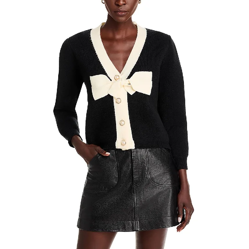 Best Seller Womens Knit Contrast Trim Cardigan Sweater