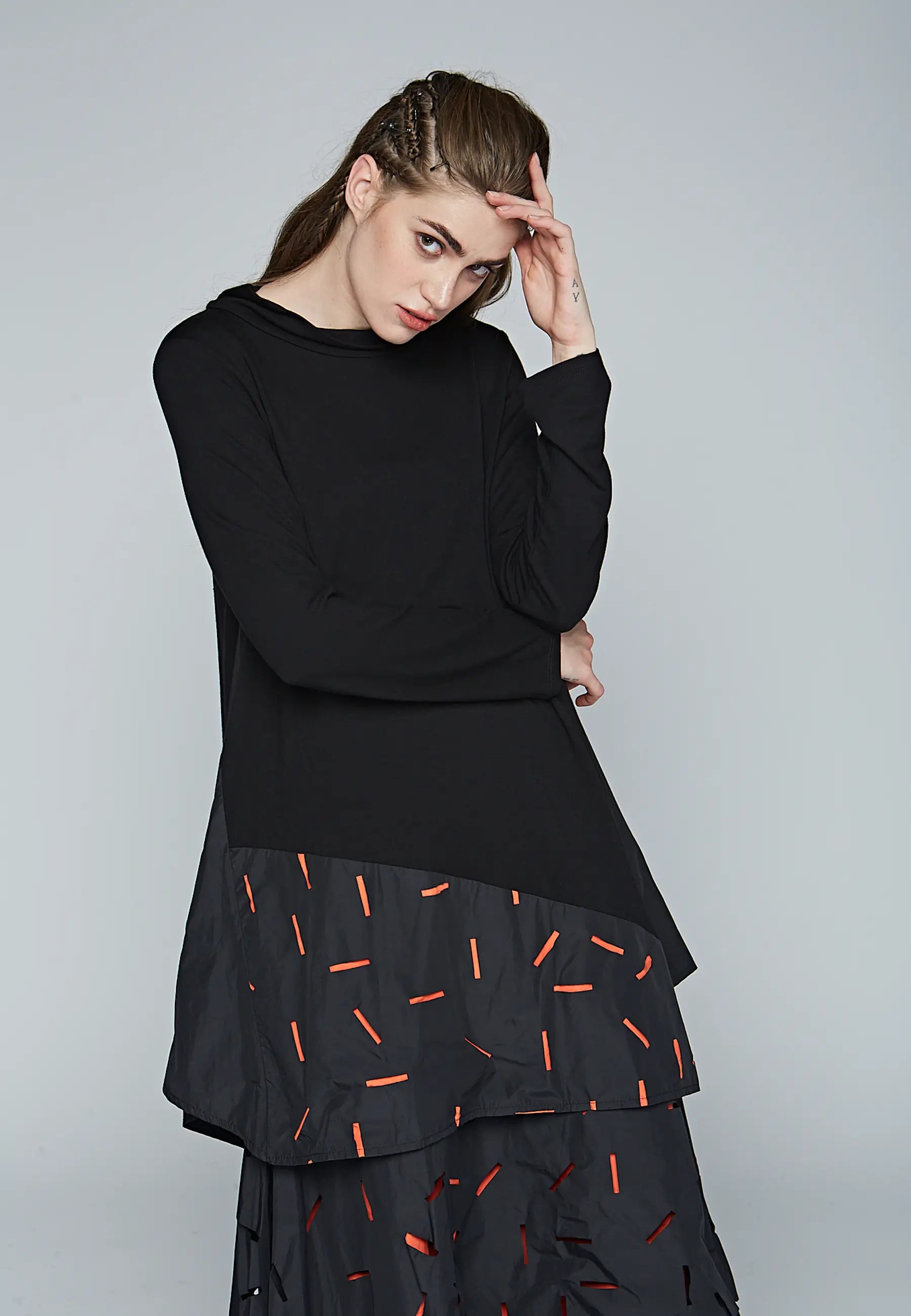 The Best Prices MERGE  Viscose jersey & recycled memory taffeta blended tunic