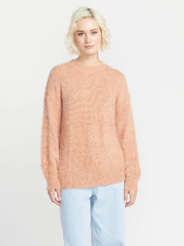 Don’t Miss Out Fuzzilicious Sweater - Clay