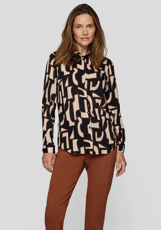Price Blitz Rabe Abstract Print Shirt, Black