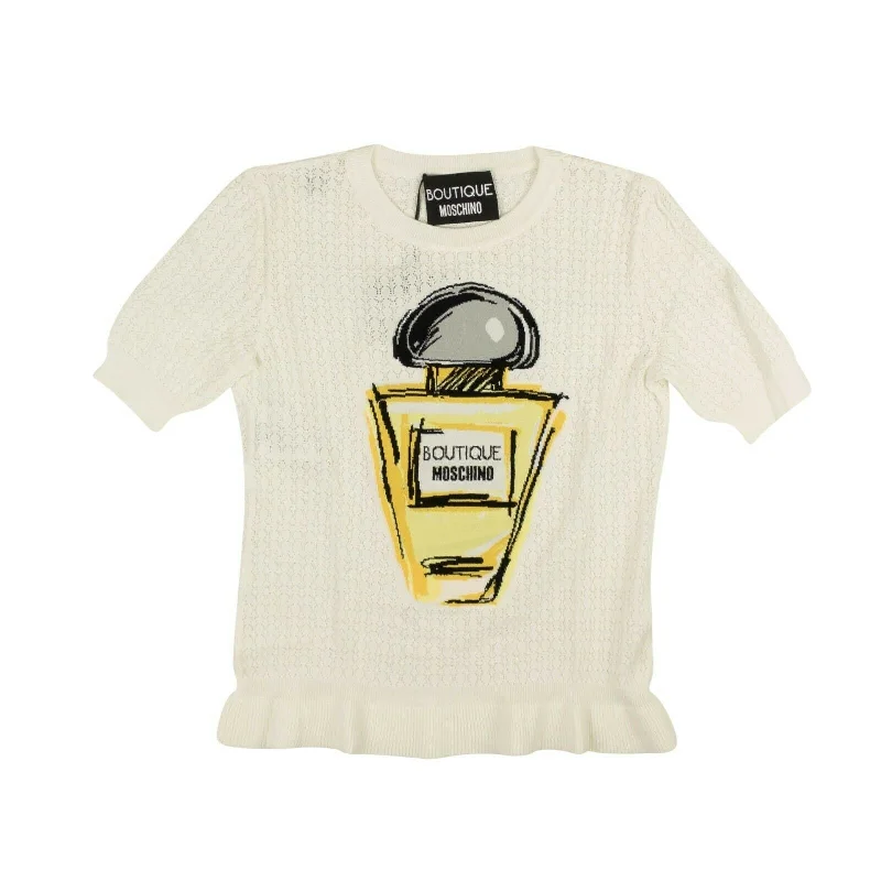 Weekend Savings Spectacle White Short Sleeve Pointelle Perfume Shirt