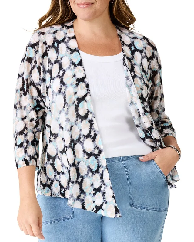 Fantastic Savings NIC+ZOE Plus Sand Dollar 4-Way Linen-Blend Cardigan