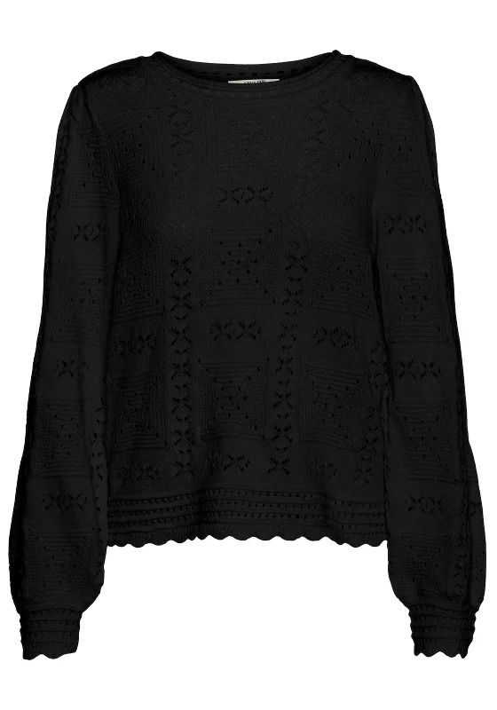 Price Break Vero Moda Jayla Round Neck Knit Sweater, Black