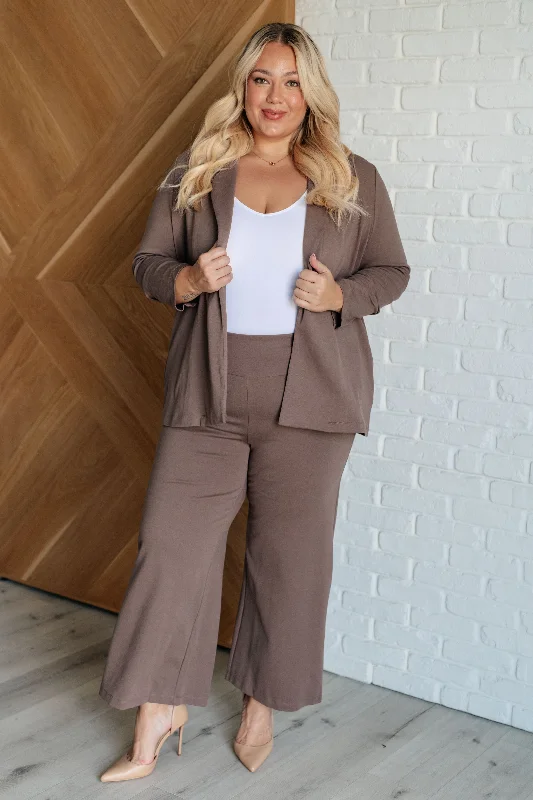 Act Fast Magic 3/4 Blazer in Dark Mocha