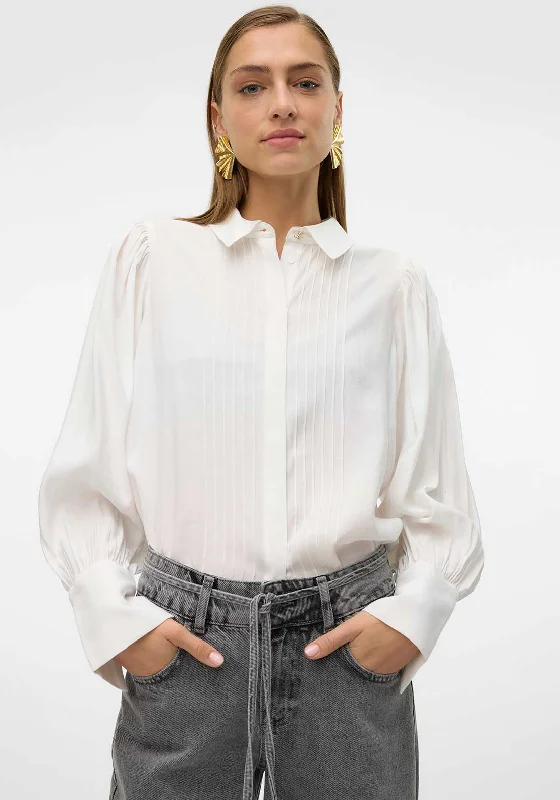 Weekend Deals That Impress Vero Moda Dayma Pleated Panel Shirt, White