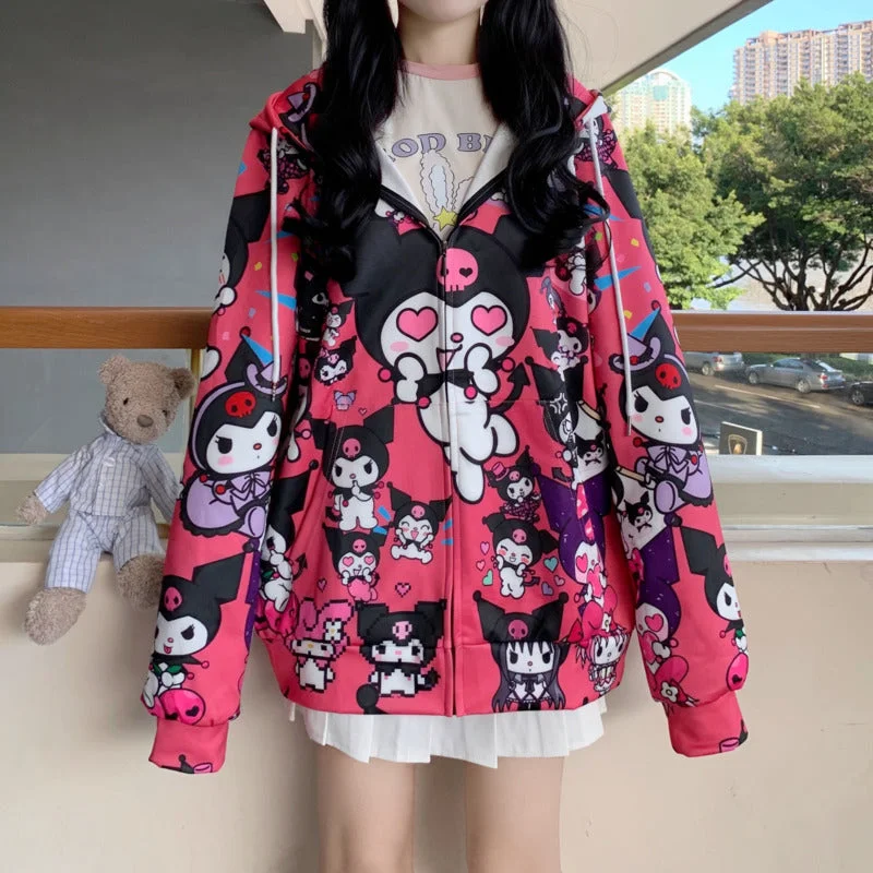 Price Drop Kuromi Zip Up Hoodie