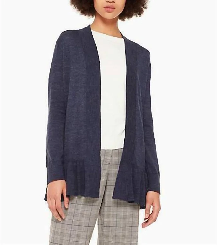 Markdown Madness Broome Street Open Front Denim Cardigan In Blue