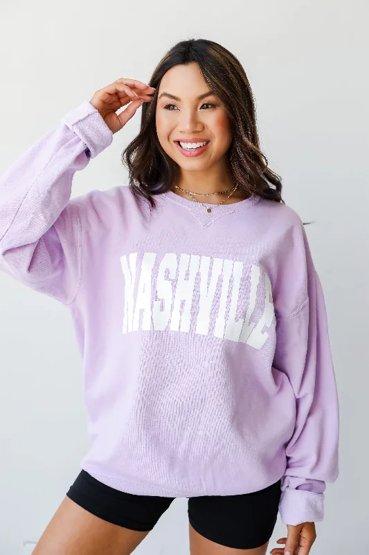 Weekend Discounts to Snag Lavender Nashville Sweatshirt