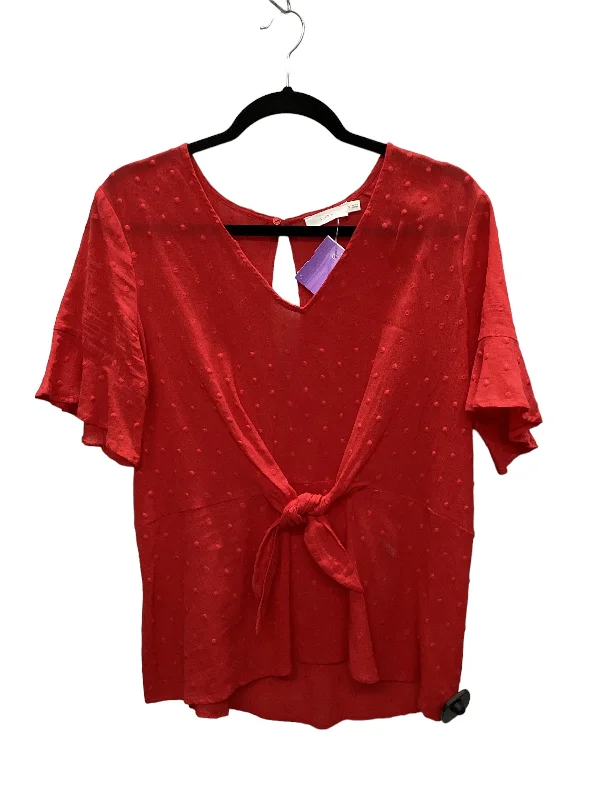 Red Top Short Sleeve Lush, Size M