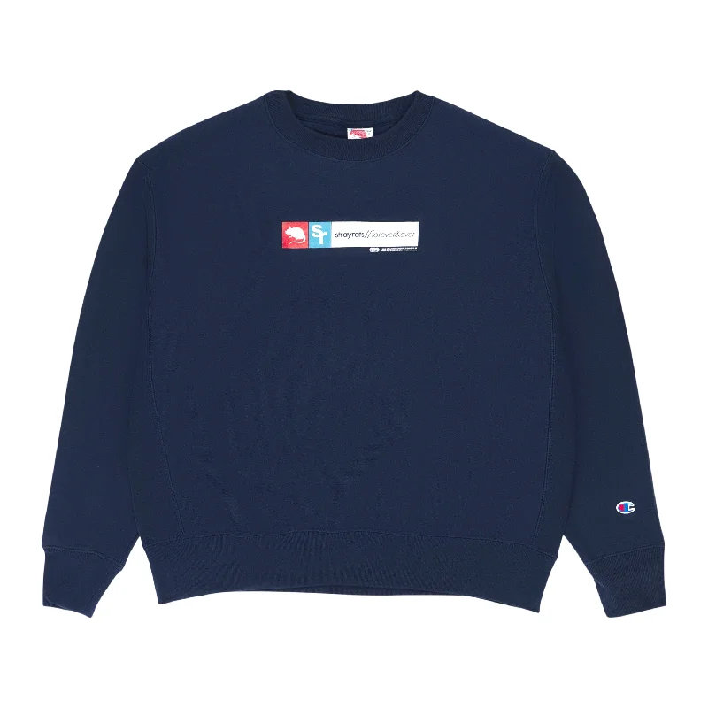 Price Rollback FOREVER & EVER CREWNECK NAVY SWEATER