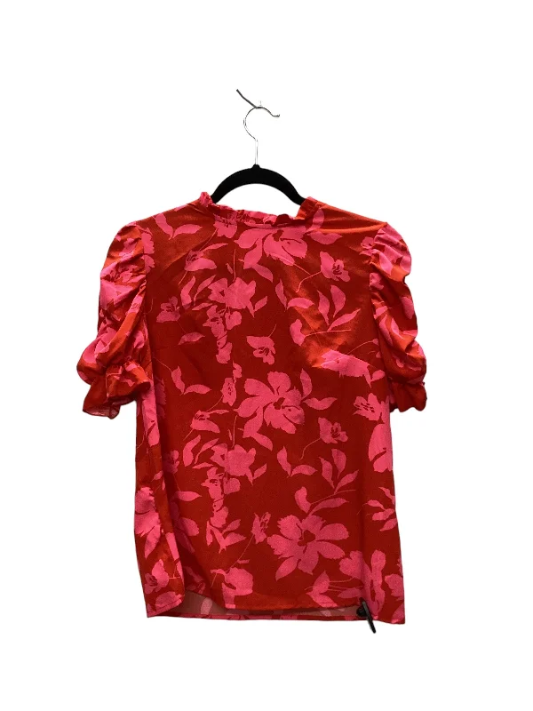 Red Top Short Sleeve Shein, Size S