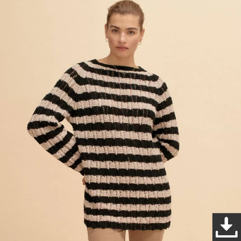Extra Savings Streifenpullover Strickset - Lana Grossa (PDF)