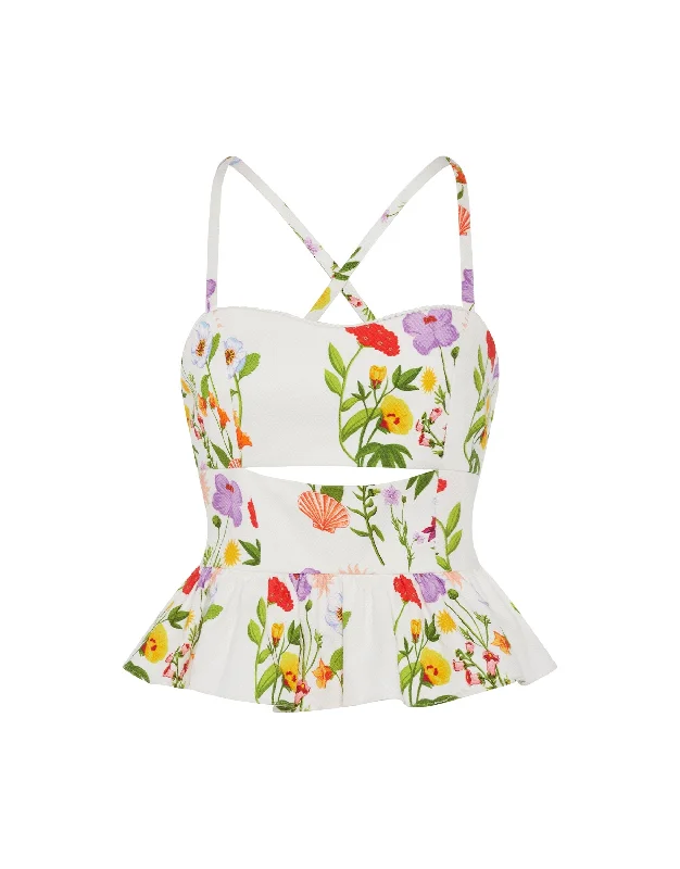 Today’s Deal Callie Pique Top in Terrazo White